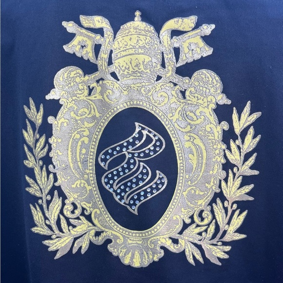 Rocawear y2k vintage track jacket sweater black and gold rhinestones size 2x - Picture 4 of 9